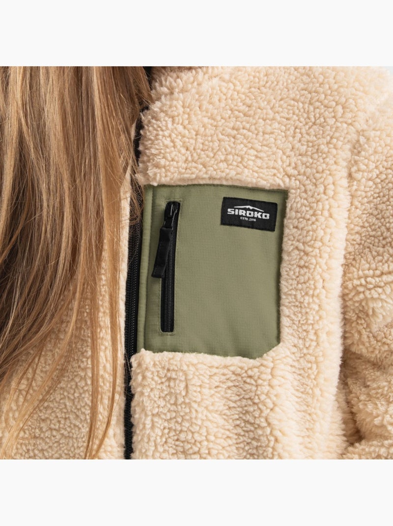 Meisjes sherpa jas Beige - Kiabi