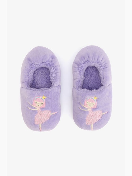 Meisjes slofsokken met ballerina-opdruk en borduursel penti - Kiabi Meisjes slofsokken met ballerina-opdruk en borduursel penti - Kiabi