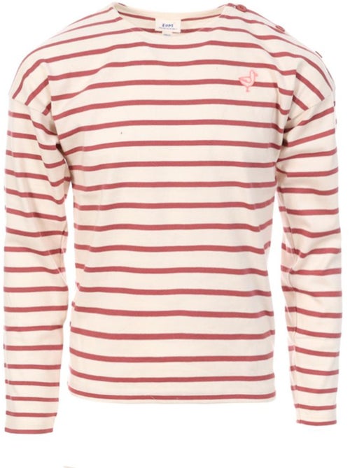 Meisjes T-shirt Lange Mouwen Wit/Roze - 'Elle est ou la mer Tuner' - Kiabi Meisjes T-shirt Lange Mouwen Wit/Roze - 'Elle est ou la mer Tuner' - Kiabi