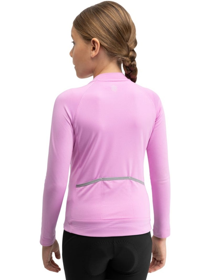 Meisjes thermo wielershirt met lange mouwen Roze - Kiabi