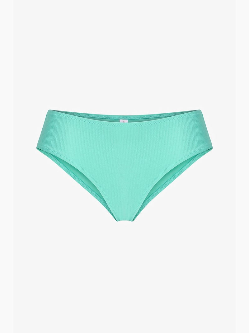 Meli bikinibroekje met structuur en middelhoge taille penti Muntgroen - Kiabi