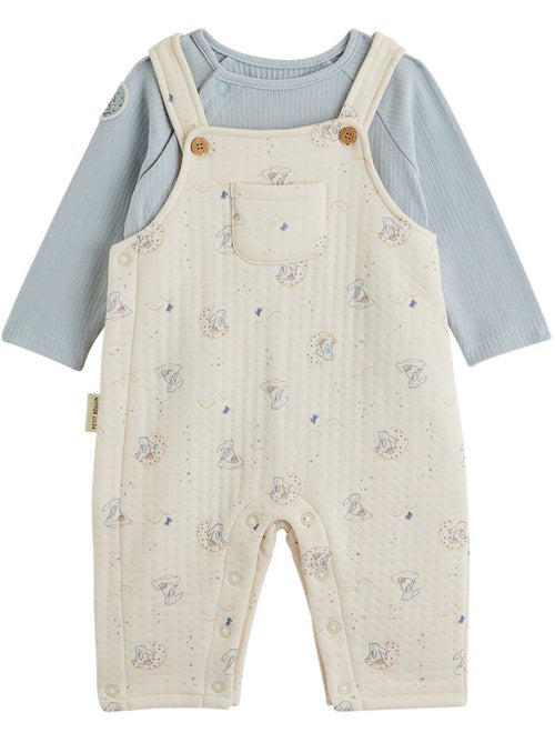 Melkweg baby tuinbroek en t-shirt set - Kiabi