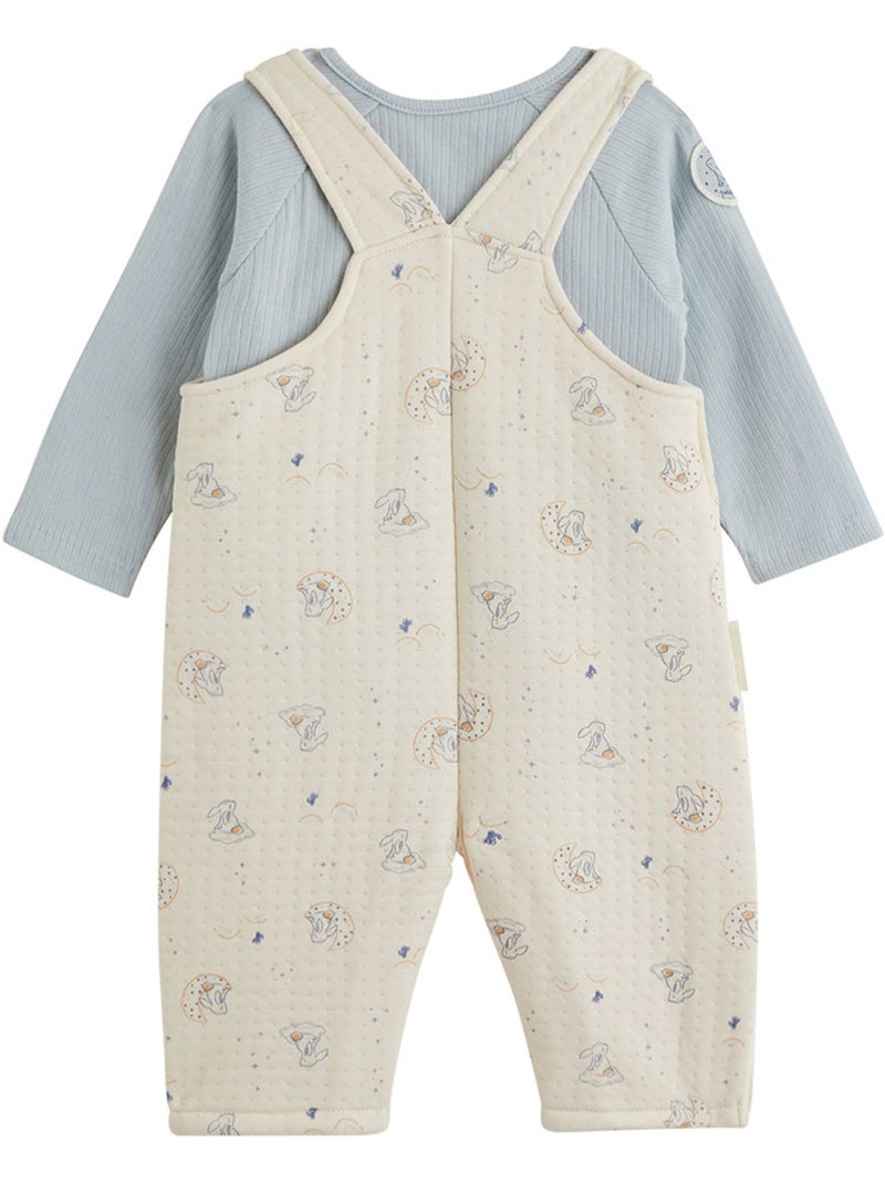 Melkweg baby tuinbroek en t-shirt set Blauw - Kiabi