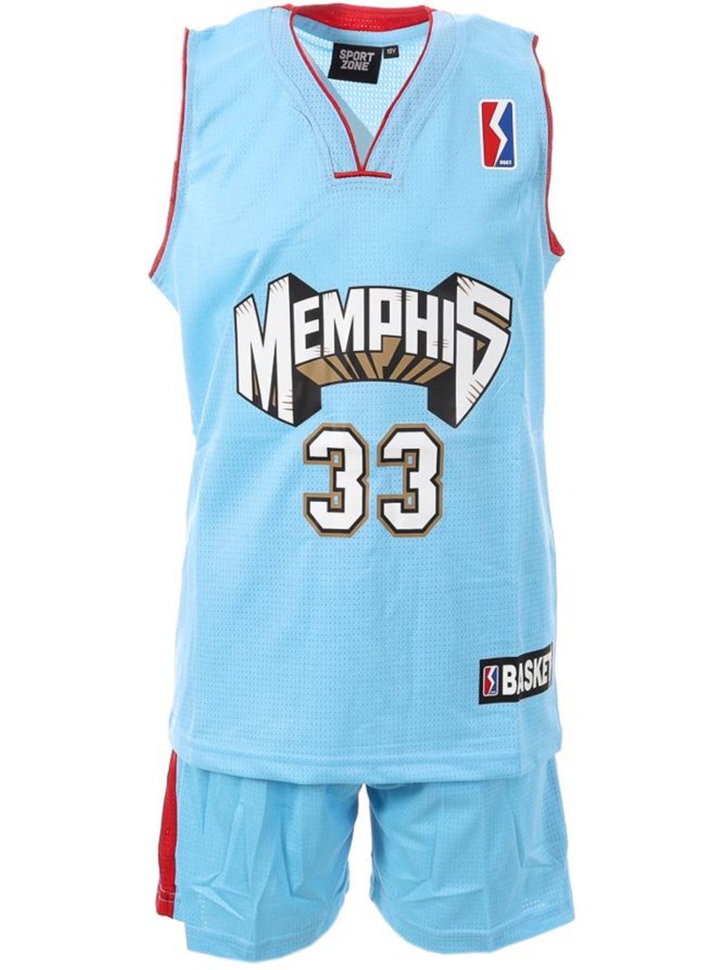 Memphis basketbalset blauw jongens sportkleding Blauw - Kiabi