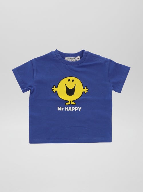 Meneertjes & Mevrouwtjes-T-shirt met korte mouw en Mr. Happy-print - Kiabi