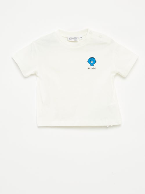 Meneertjes & Mevrouwtjes-T-shirt met korte mouw en Mr. Happy-print - Kiabi