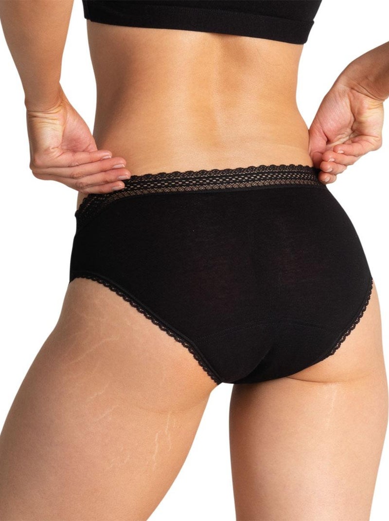 Menstruatieslip dames athena Zwart - Kiabi