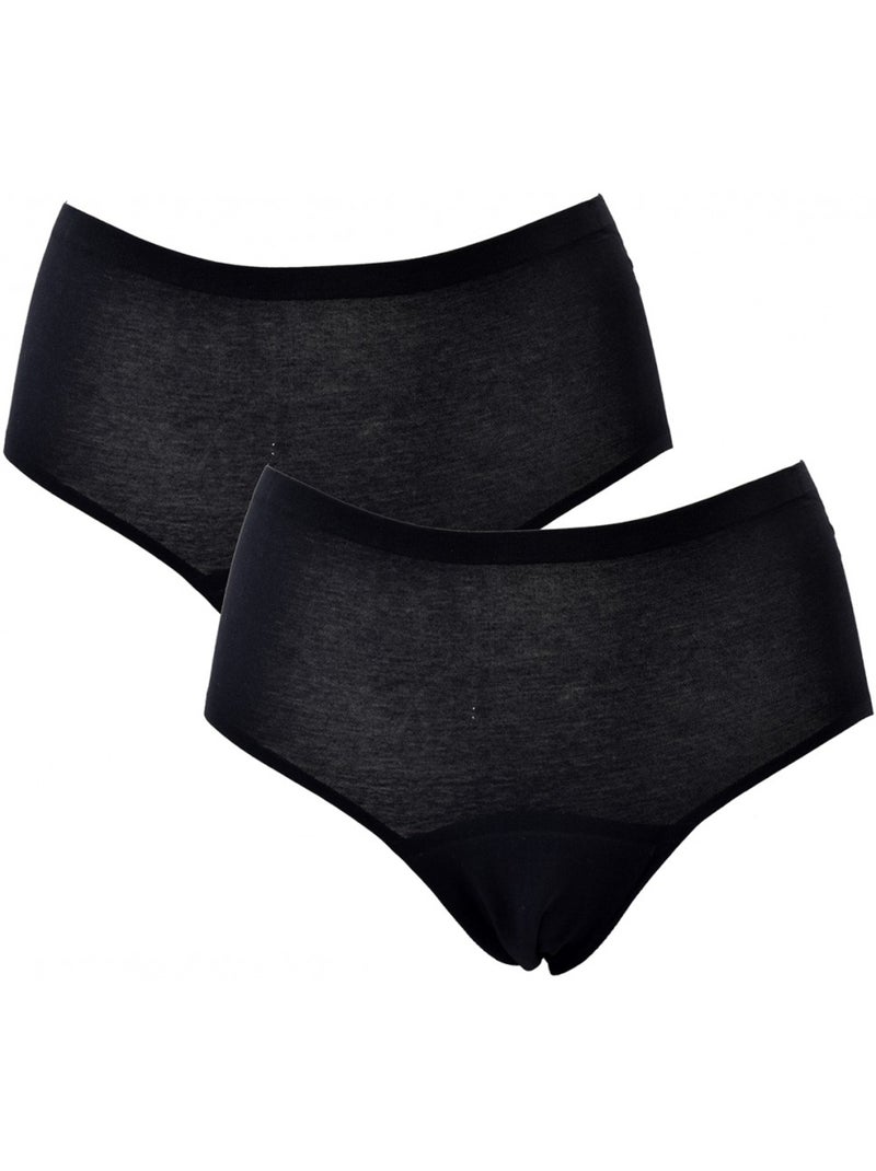 Menstruatieslip INFINITIF - Set van 2 Zwart - Kiabi
