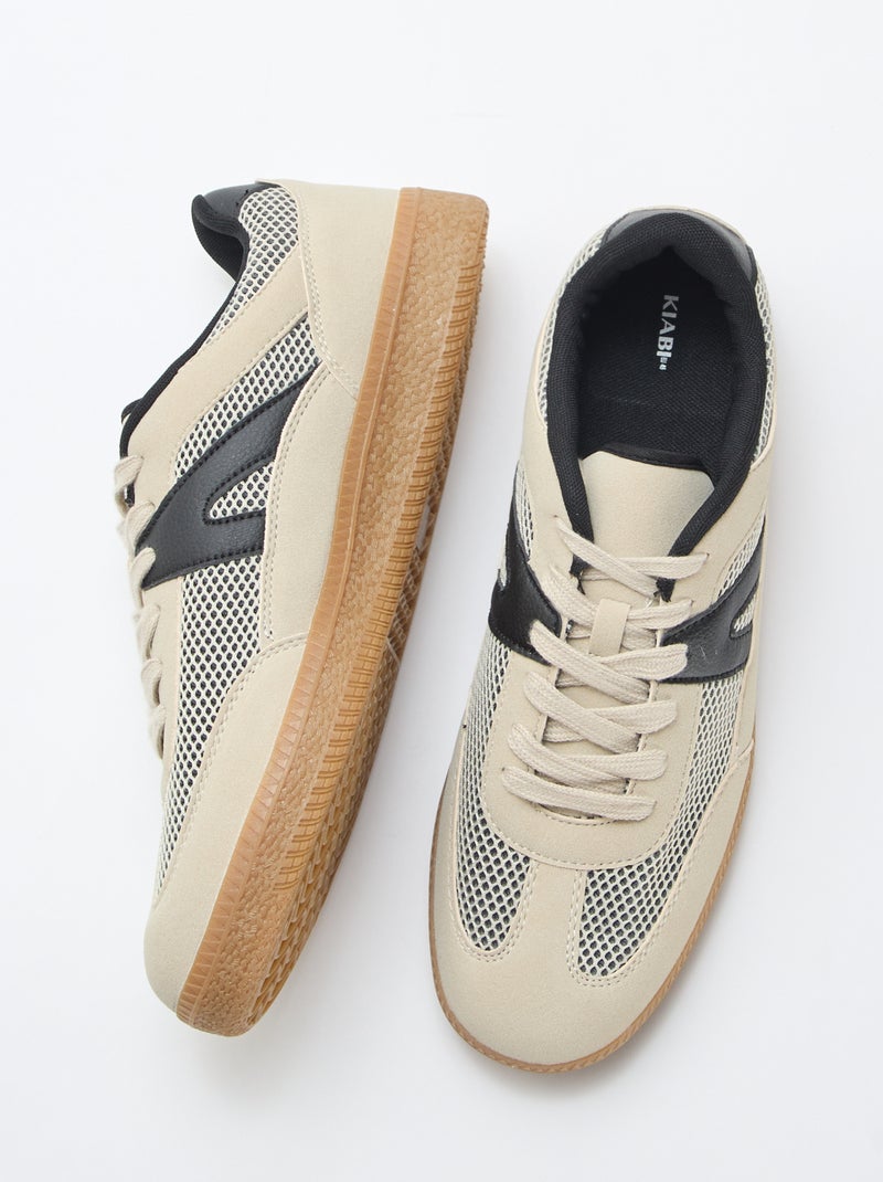 Mesh sneakers Biege - Kiabi