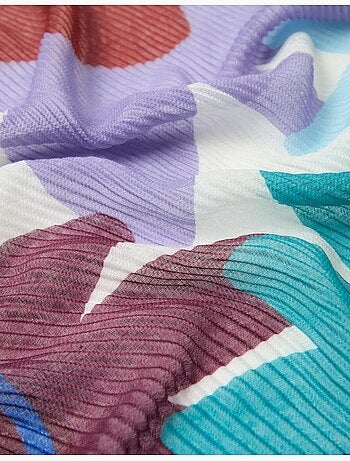 Met bloemenprint geplooide sjaal, mo fashion