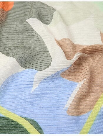 Met bloemenprint geplooide sjaal, mo fashion