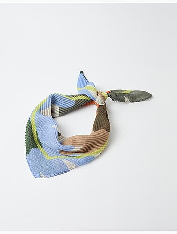 Met bloemenprint geplooide sjaal, mo fashion