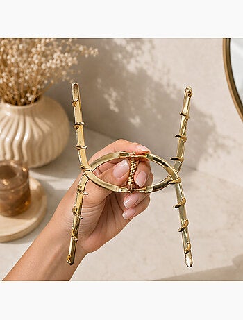 Metalen krab haarclip met gouden afwerking