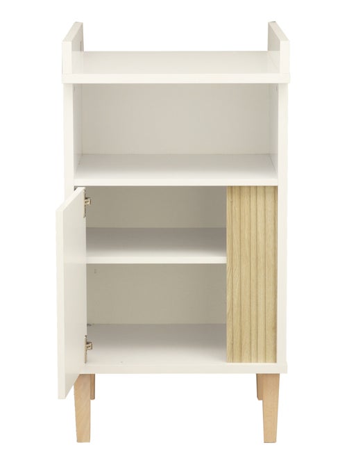 Meuble à langer avec détail imitation bois texturé et pieds bois - sauthon - Kiabi