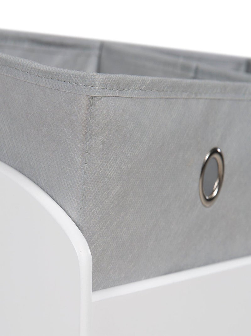 Meuble de rangement jouet en bois + 5 bacs en toile 'Stars' ROBA Gris Blanc - Kiabi