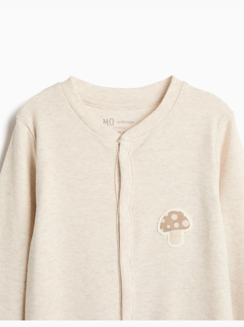 Meute 2 babygrows, mo fashion Beige - Kiabi