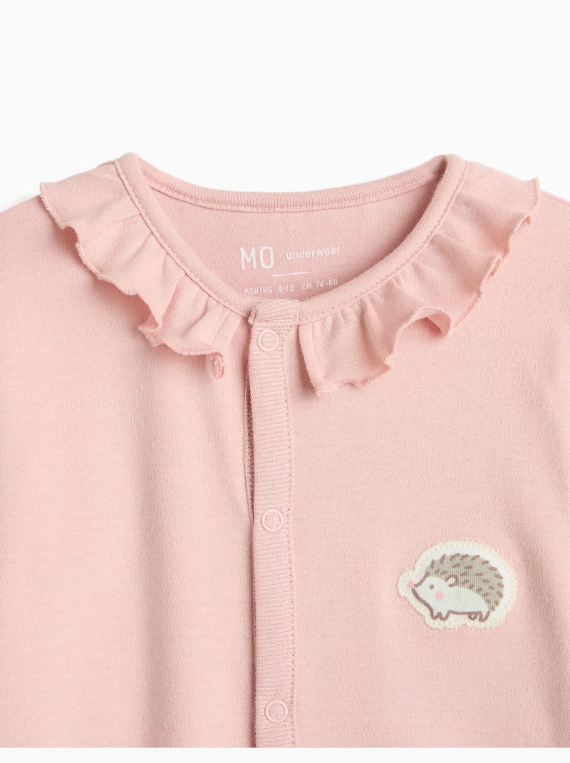 Meute 2 babygrows, mo fashion Rose - Kiabi