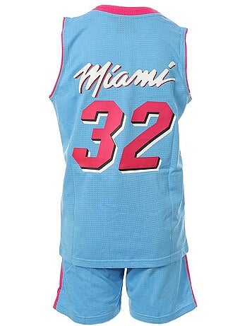 Miami basketbaloutfit voor kinderen - blauw/roze/wit - sport zone