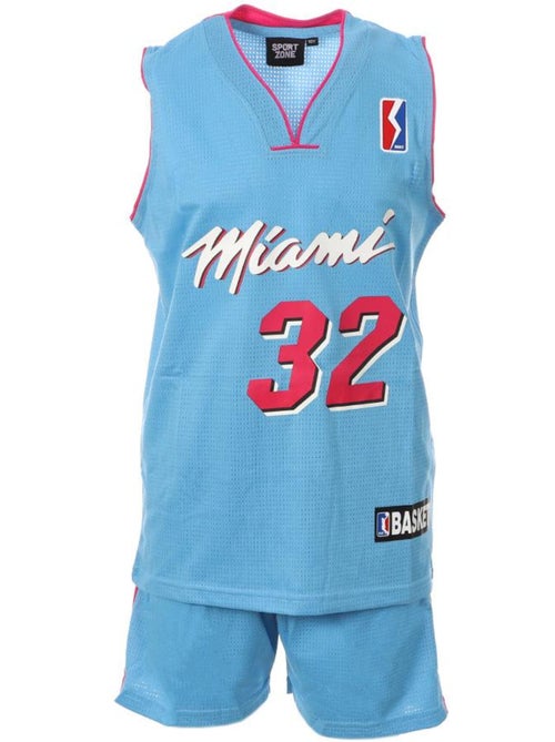 Miami Basketbaloutfit voor kinderen - Blauw/Roze/Wit - Sport Zone - Kiabi Miami Basketbaloutfit voor kinderen - Blauw/Roze/Wit - Sport Zone - Kiabi
