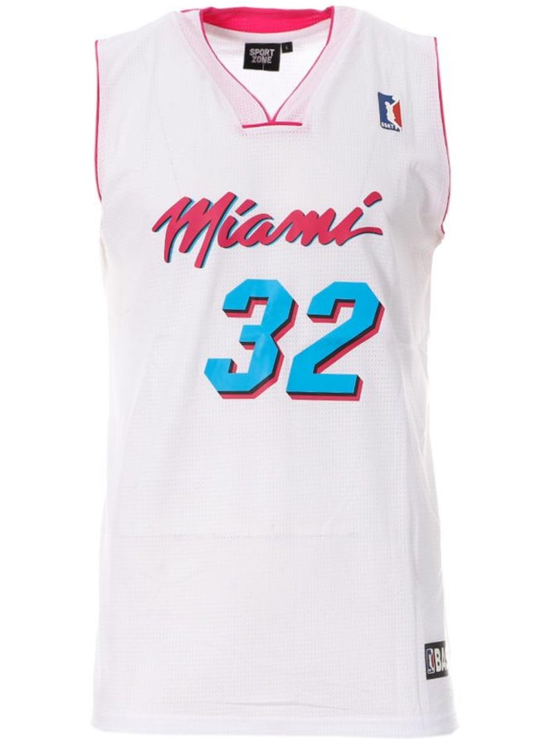 Miami Maillot de basketball Homme Sport Zone Blanc - Kiabi