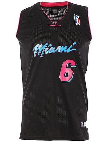 Miami sportzone zwart basketbalshirt