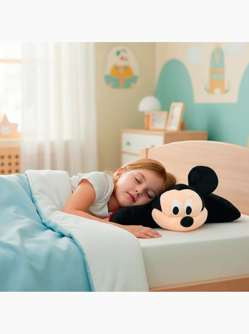 Mickey coussin 2-en-1 en peluche douce et veloutée Noir - Kiabi