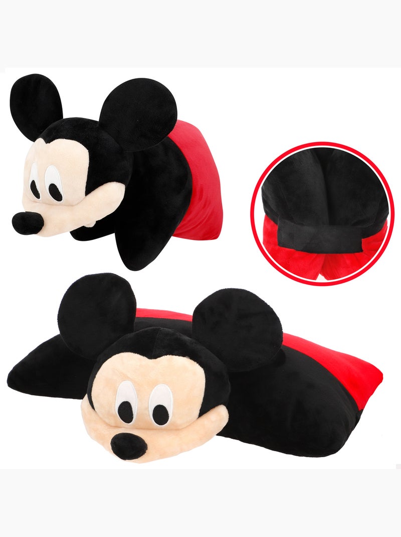 Mickey coussin 2-en-1 en peluche douce et veloutée Noir - Kiabi