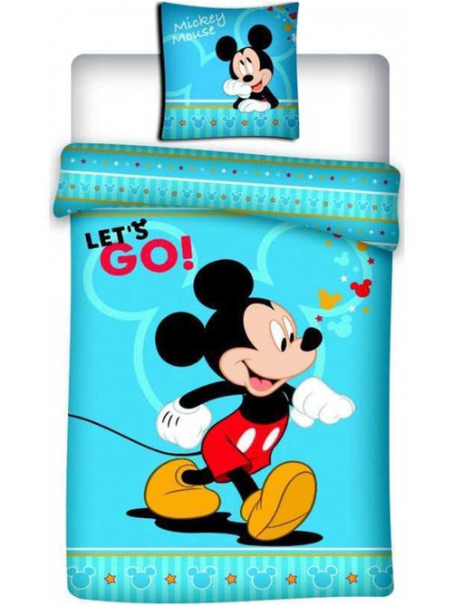 Mickey Disney - Parure de Lit Enfant Disney - Housse de Couette 140x200 Taie d'Oreiller 63x63 cm - Kiabi Mickey Disney - Parure de Lit Enfant Disney - Housse de Couette 140x200 Taie d'Oreiller 63x63 cm - Kiabi