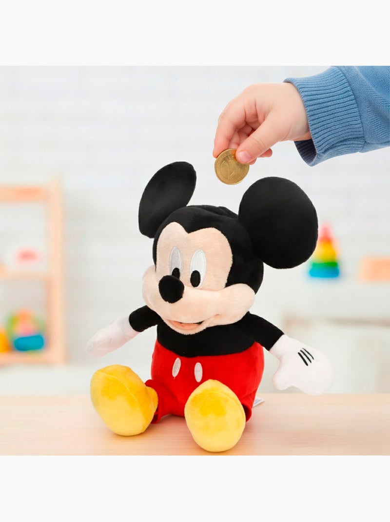 Mickey mouse pluche spaarpot voor kinderen, 20 cm Zwart - Kiabi