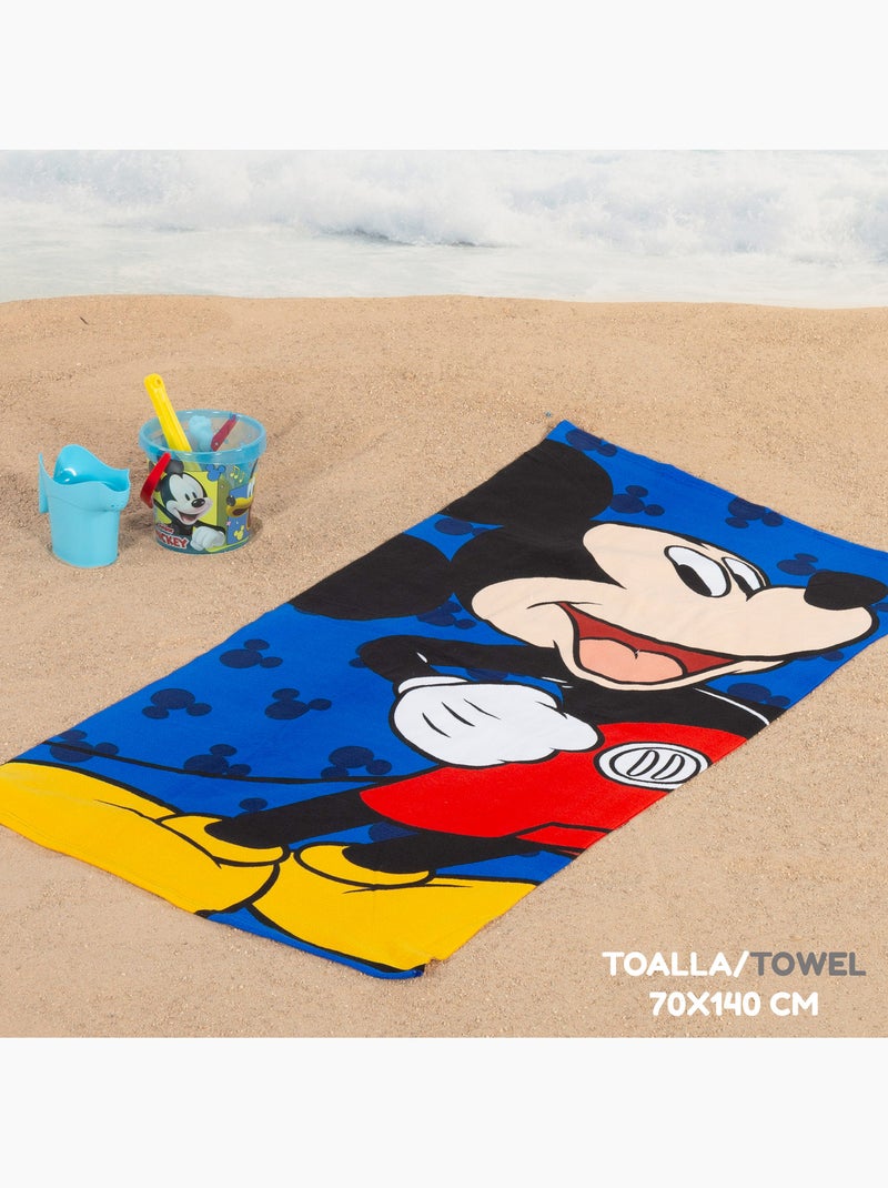 Mickey mouse strandemmerset met handdoek en tas N.v.t. - Kiabi