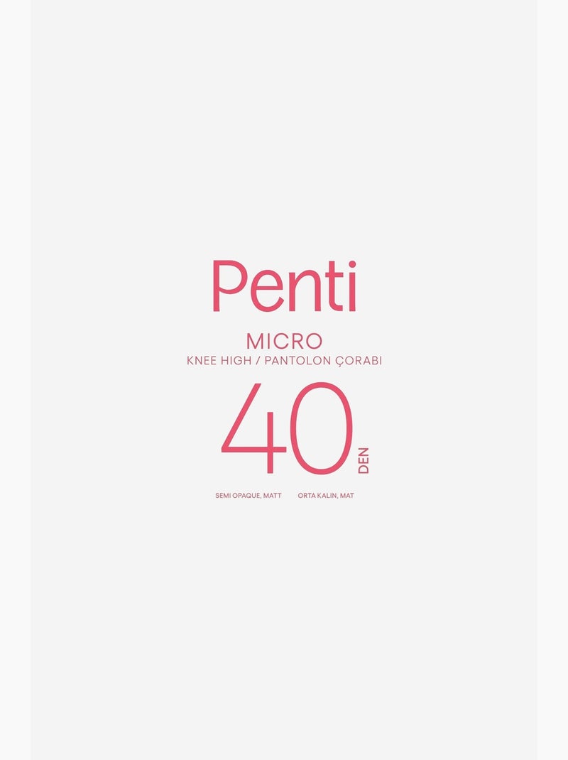 Micro 40 pantalonsokken penti Greige - Kiabi