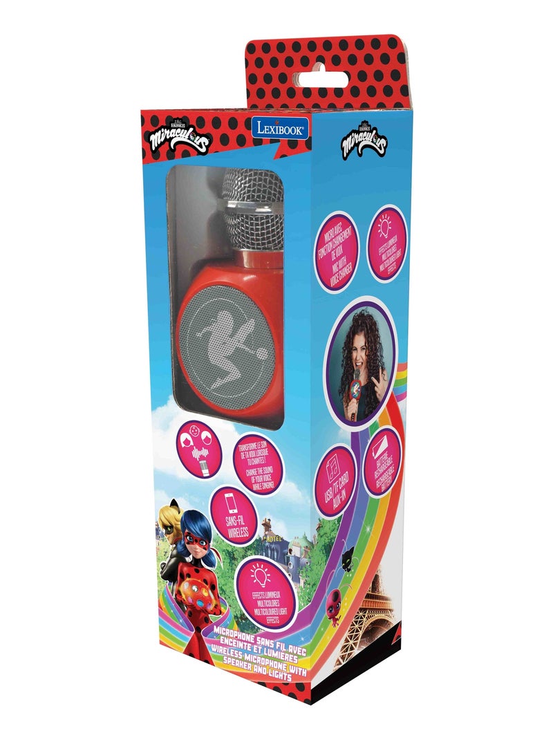 Micro karaoké sans fil miraculous enceinte bluetooth Rouge - Kiabi
