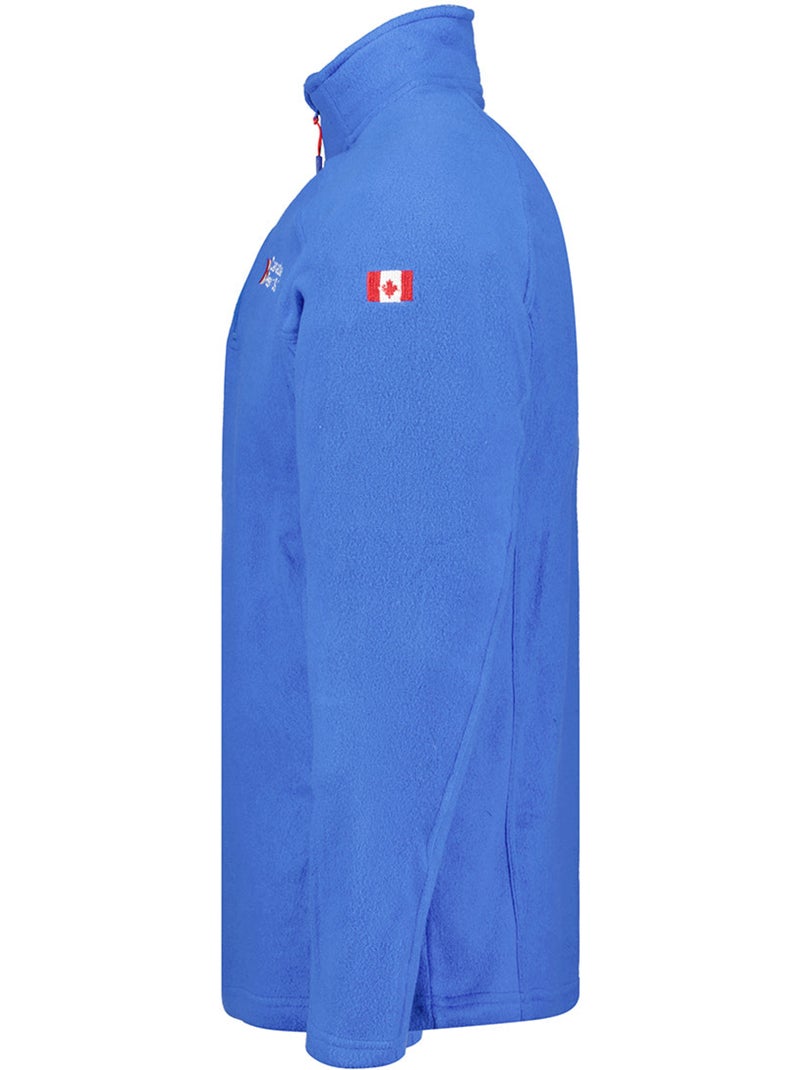 Micro-polaire col zippé tugeak – canadian peak Bleu roi - Kiabi