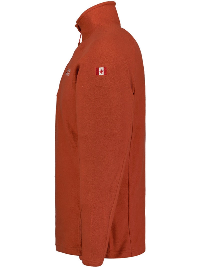 Micro-polaire col zippé tugeak – canadian peak Terracotta - Kiabi