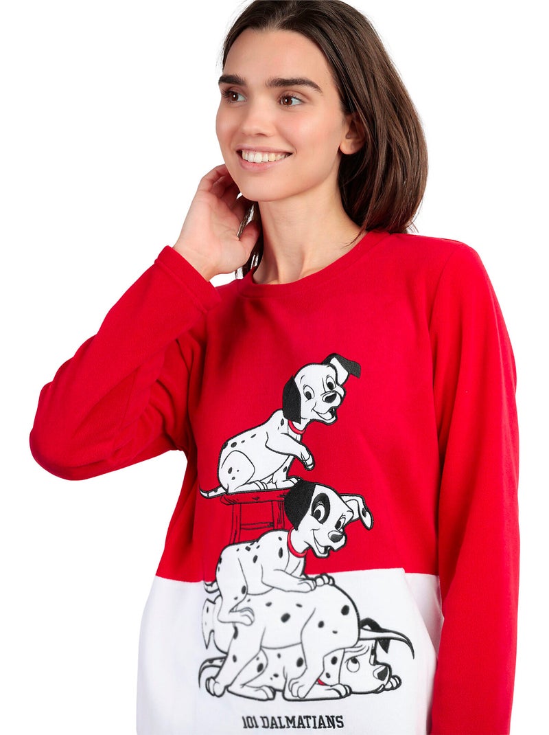 Microfleece pyjama broek top dalmatians varsity disney Rood - Kiabi