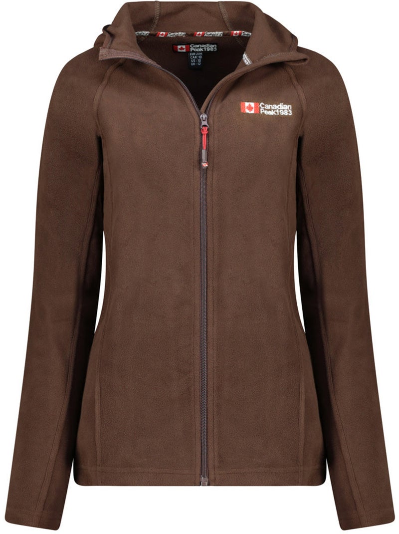 Microfleecevest met capuchon tugoodeak – canadian peak Bruin - Kiabi