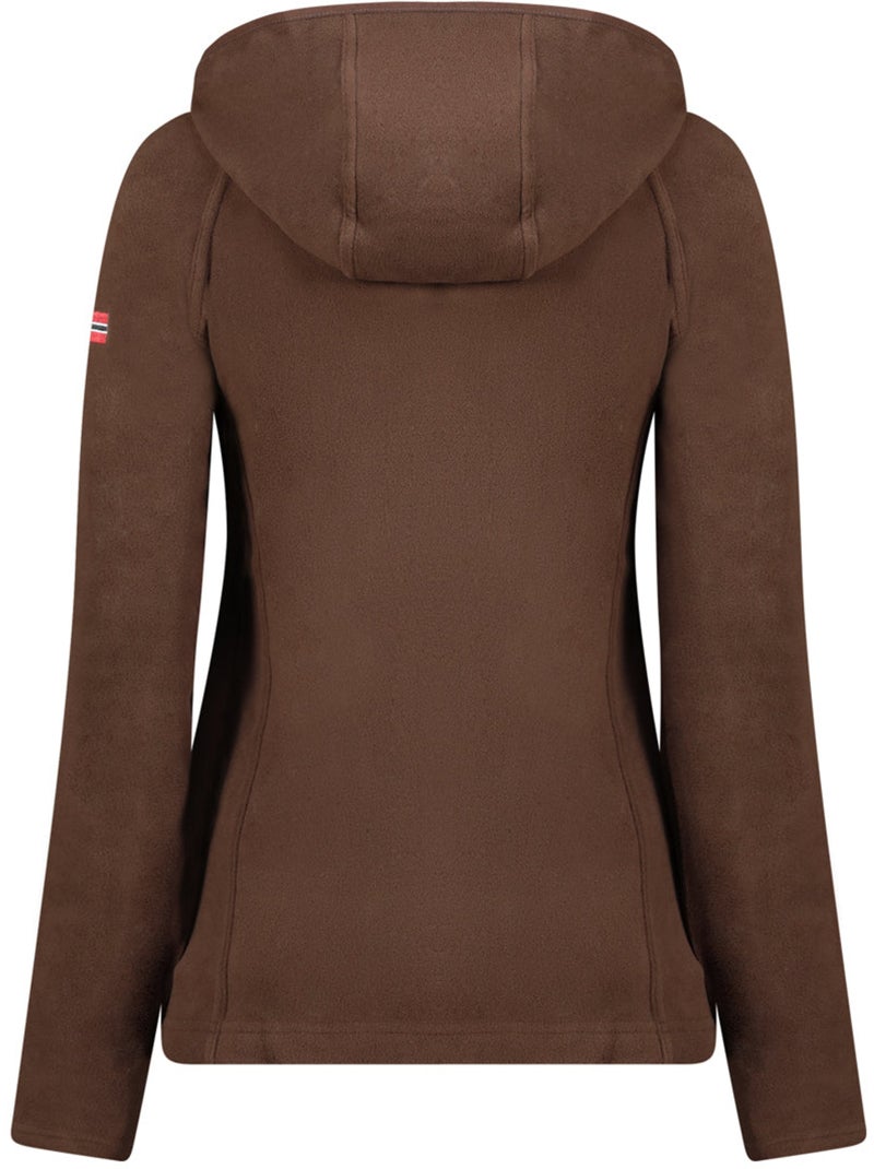 Microfleecevest met capuchon tugoodeak – canadian peak Bruin - Kiabi