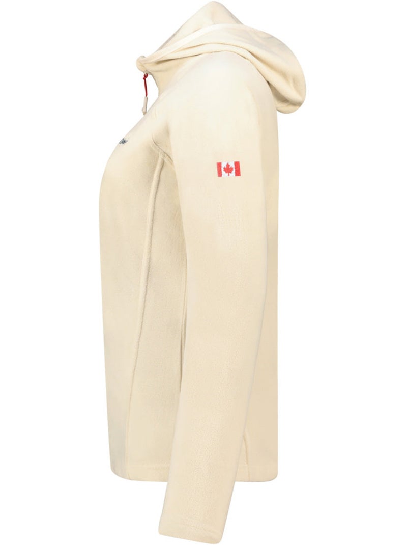 Microfleecevest met capuchon tugoodeak – canadian peak Gebroken wit - Kiabi