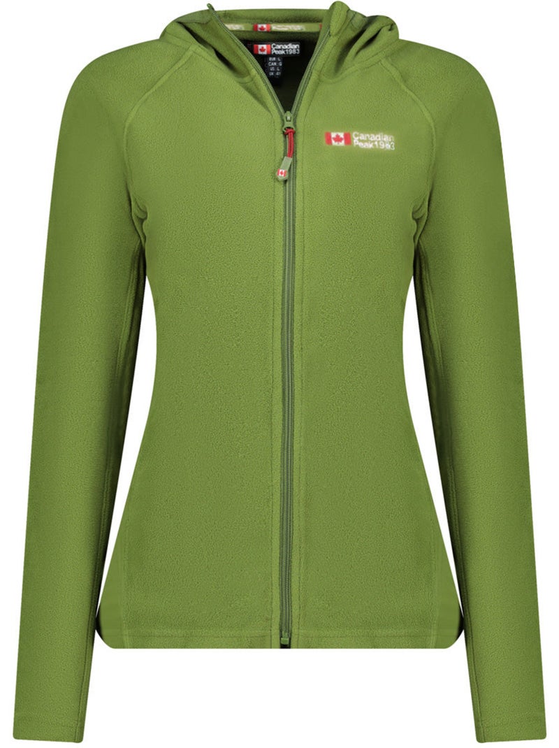 Microfleecevest met capuchon tugoodeak – canadian peak Licht kakigroen - Kiabi