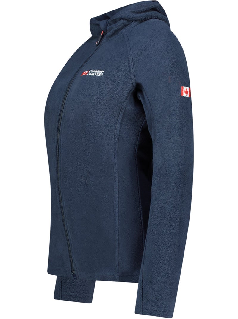 Microfleecevest met capuchon tugoodeak – canadian peak Marineblauw - Kiabi
