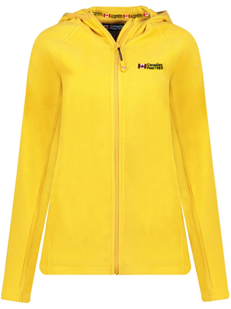 Microfleecevest met capuchon tugoodeak – canadian peak Mosterd - Kiabi