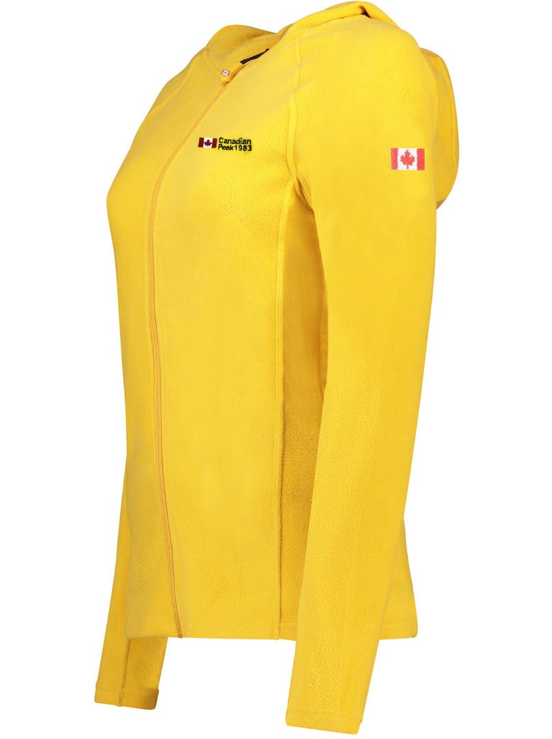 Microfleecevest met capuchon tugoodeak – canadian peak Mosterd - Kiabi