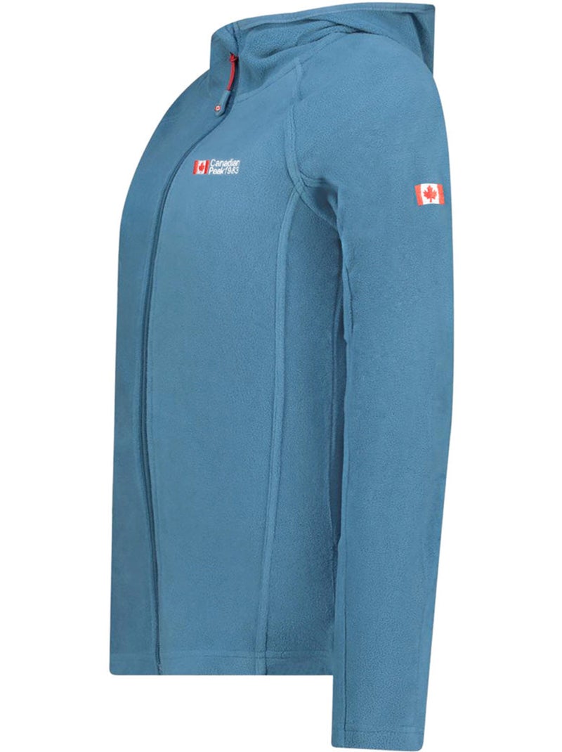 Microfleecevest met capuchon tugoodeak – canadian peak Petrolblauw - Kiabi