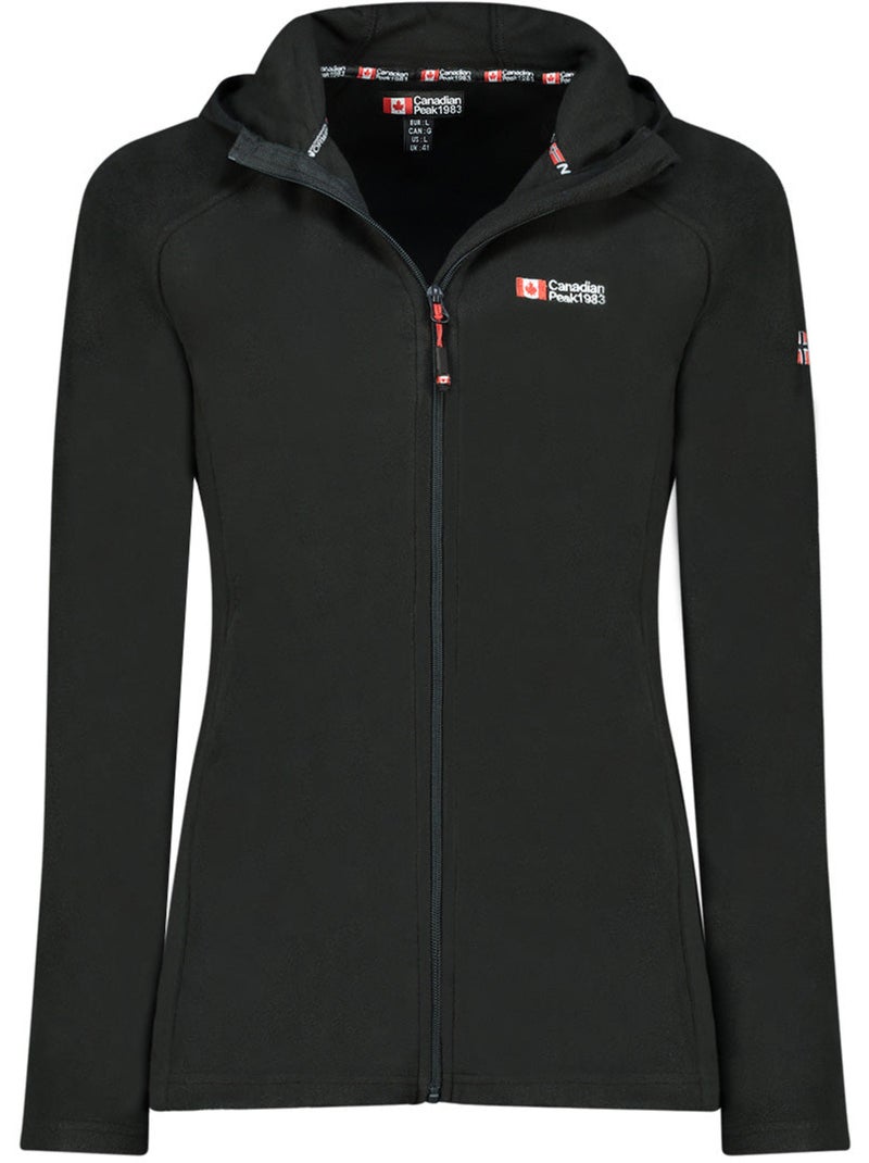 Microfleecevest met capuchon tugoodeak – canadian peak Zwart - Kiabi