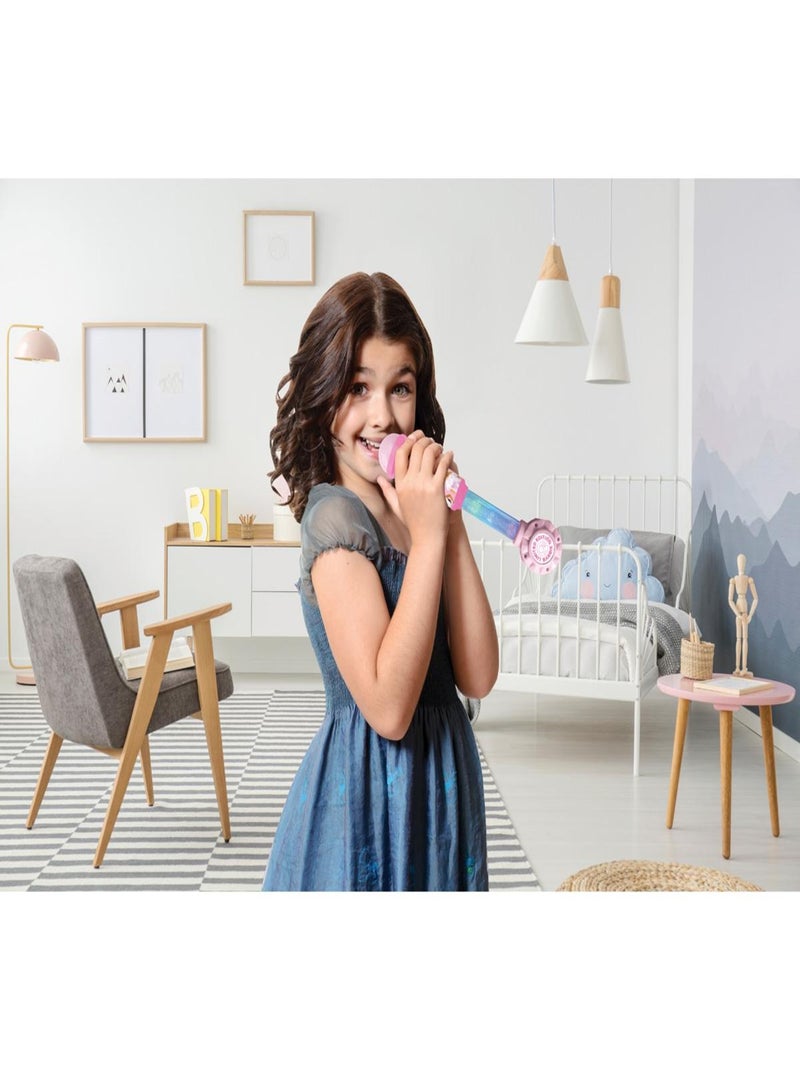 Microphone barbie avec tube lumineux et enceinte Rose - Kiabi