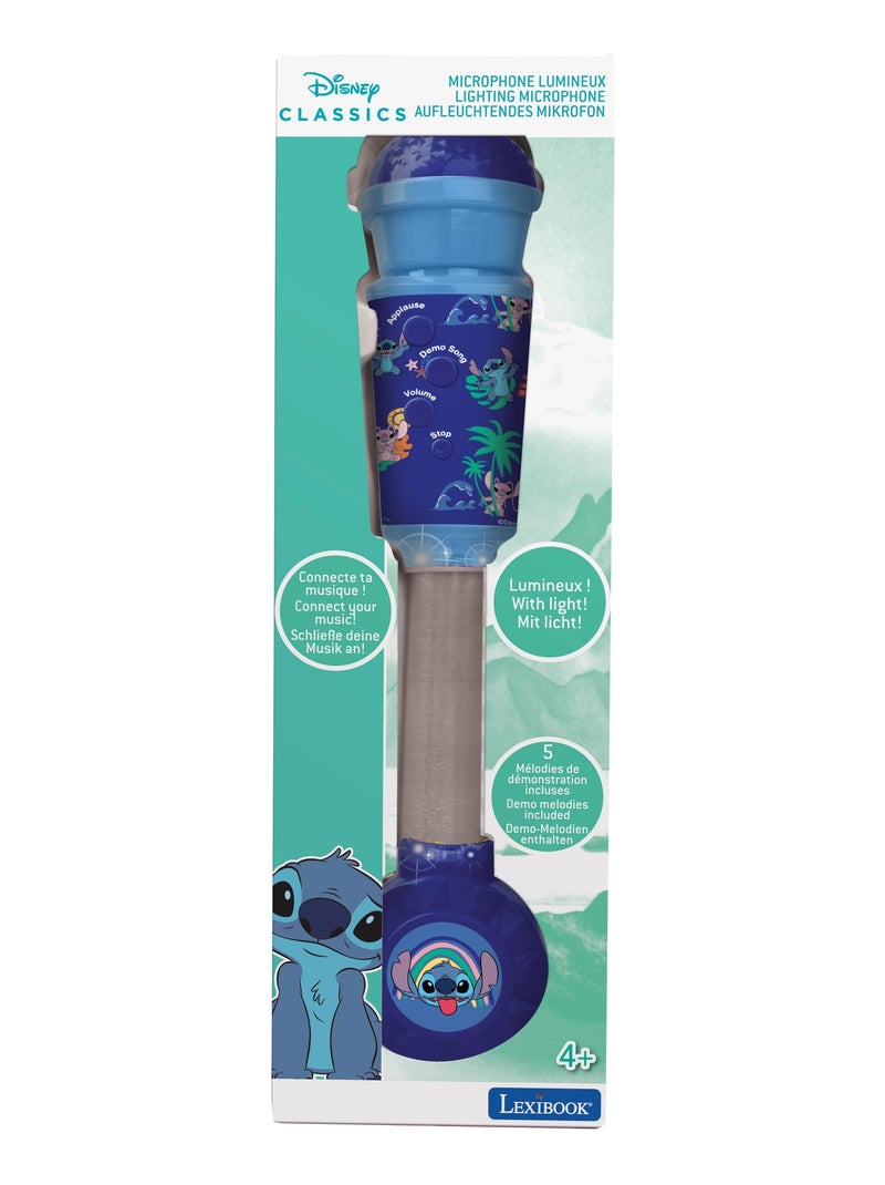 Microphone stitch avec tube lumineux et enceinte Bleu - Kiabi