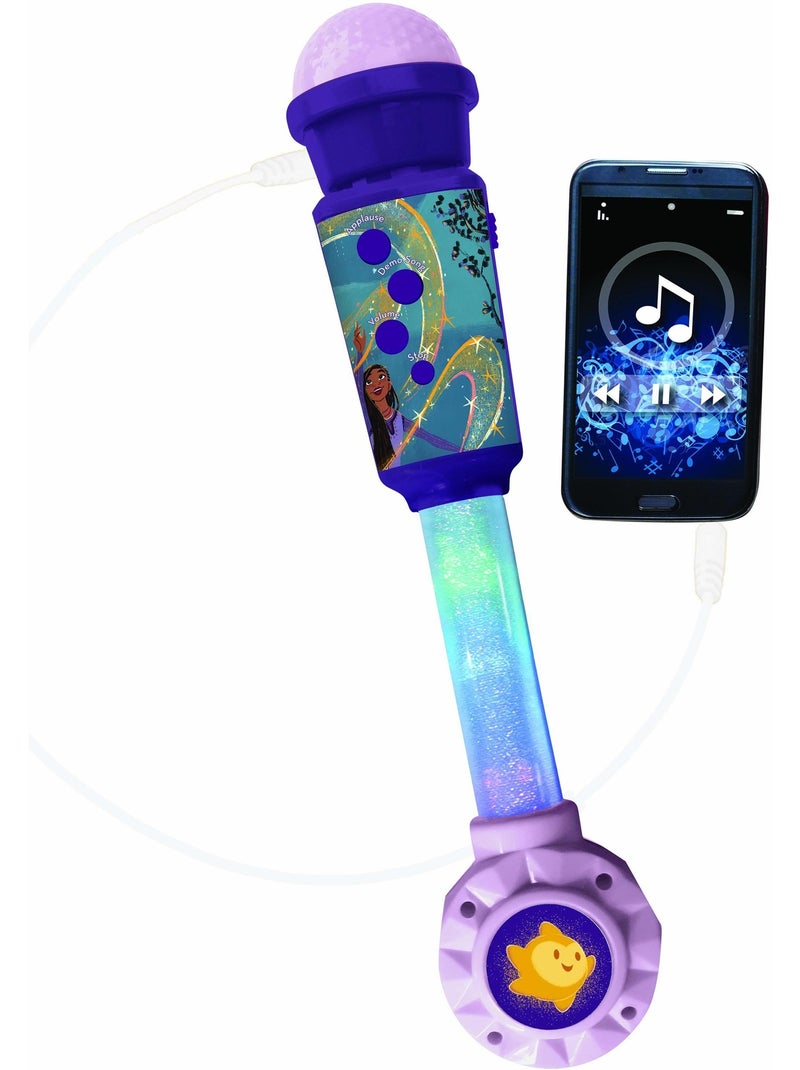 Microphone wish avec tube lumineux et enceinte Violet - Kiabi