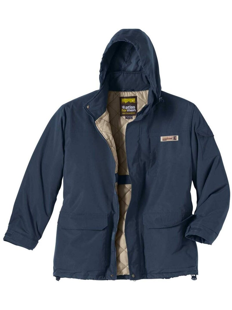 Mid-season multipocket parka  - ATLAS FOR MEN Marineblauw - Kiabi