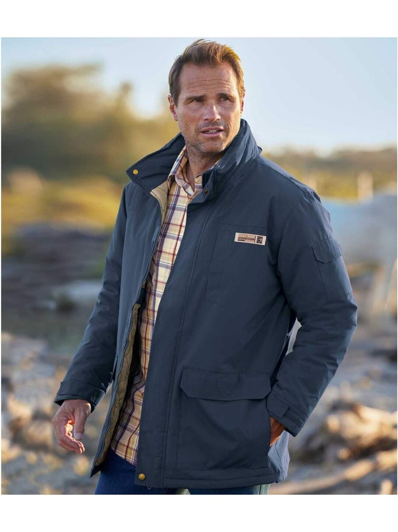 Mid-season multipocket parka  - ATLAS FOR MEN Marineblauw - Kiabi