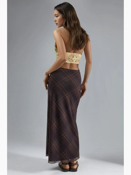 Mid-waist maxi-rok met patroon busem - Kiabi